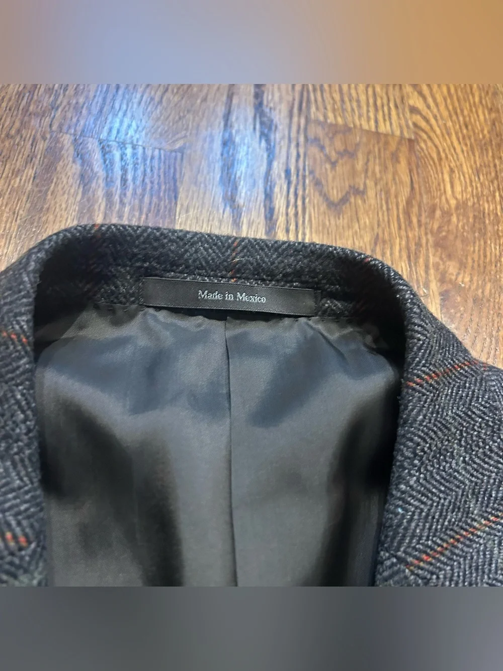 Ermenegildo Zegna Wool & Cashmere Sport Coat Size 50 R Windowpane Plaid Grey